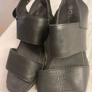 Sorel Black Modern Sandals